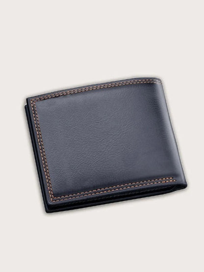 Faux Leather Wallet (BLACK)