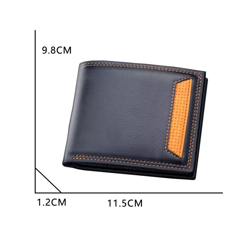 Faux Leather Wallet (BLACK)